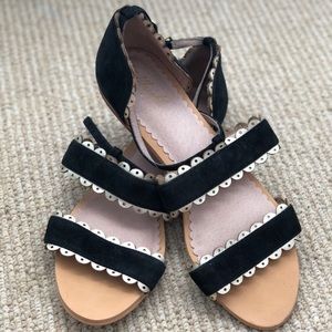Miss Albright scallop edge sandals Anthropologie
